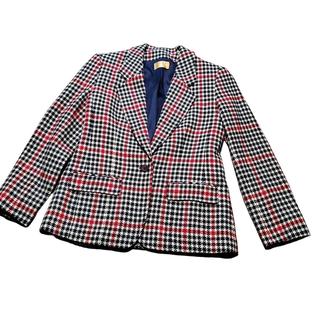 Pendleton Houndstooth Wool Blazer 6 - image 1